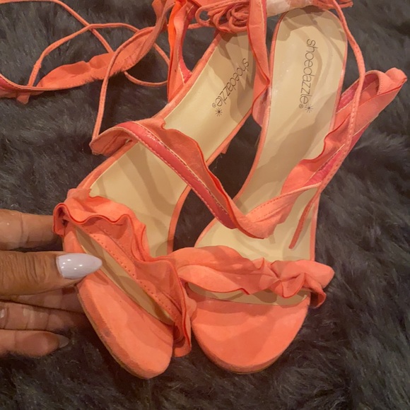 Pink Ruffled Sandal - Picture 2 of 3